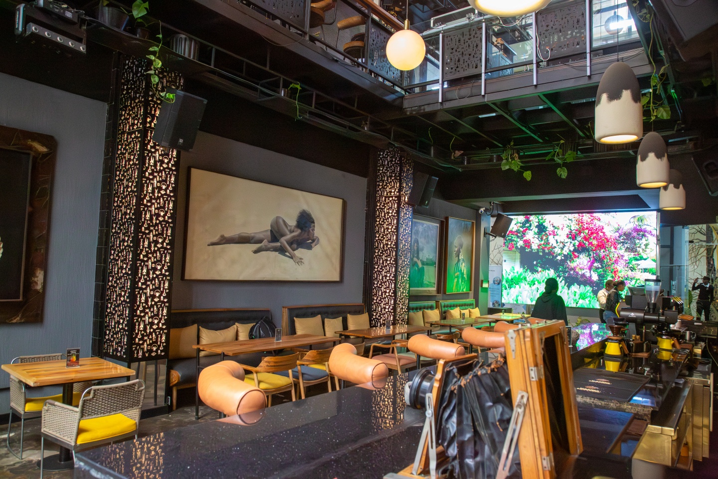 Dining space inside Café AMKA